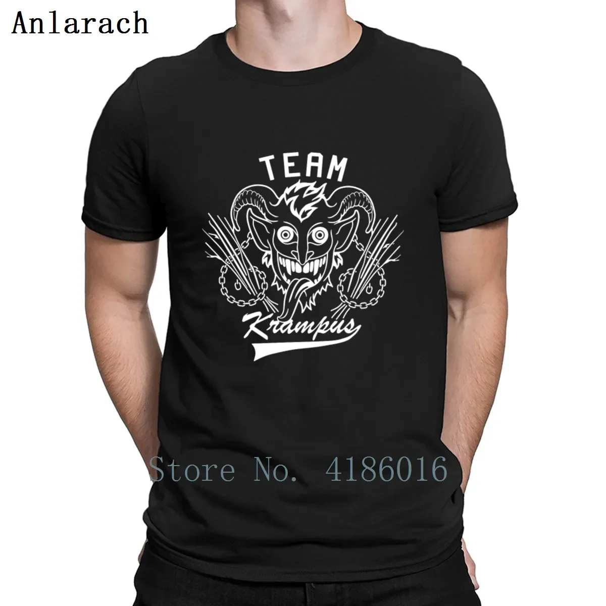 Team Krampus T Shirt Round Neck Normal Crazy Summer Style Costume Cotton Casual Printing Shirt