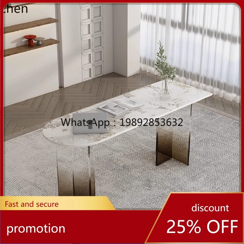 PYH acrylic gradual change slate desk light luxury living  bedroom rectangular office study computer desk