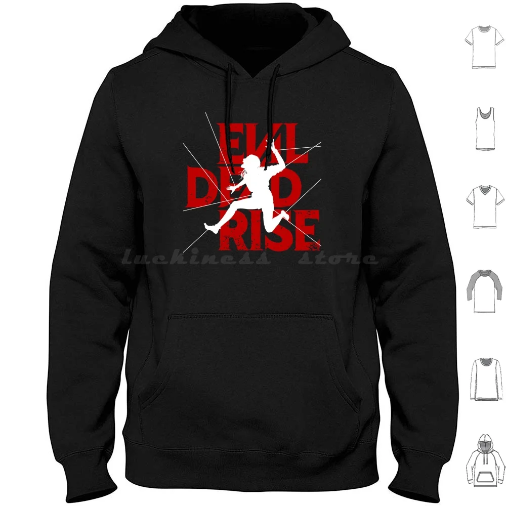 

Evil Dead Rise-Puppet Logo Hoodie Cotton Long Sleeve Evil Dead Rise Puppet Elevator Mommys With The Maggots Now Evil