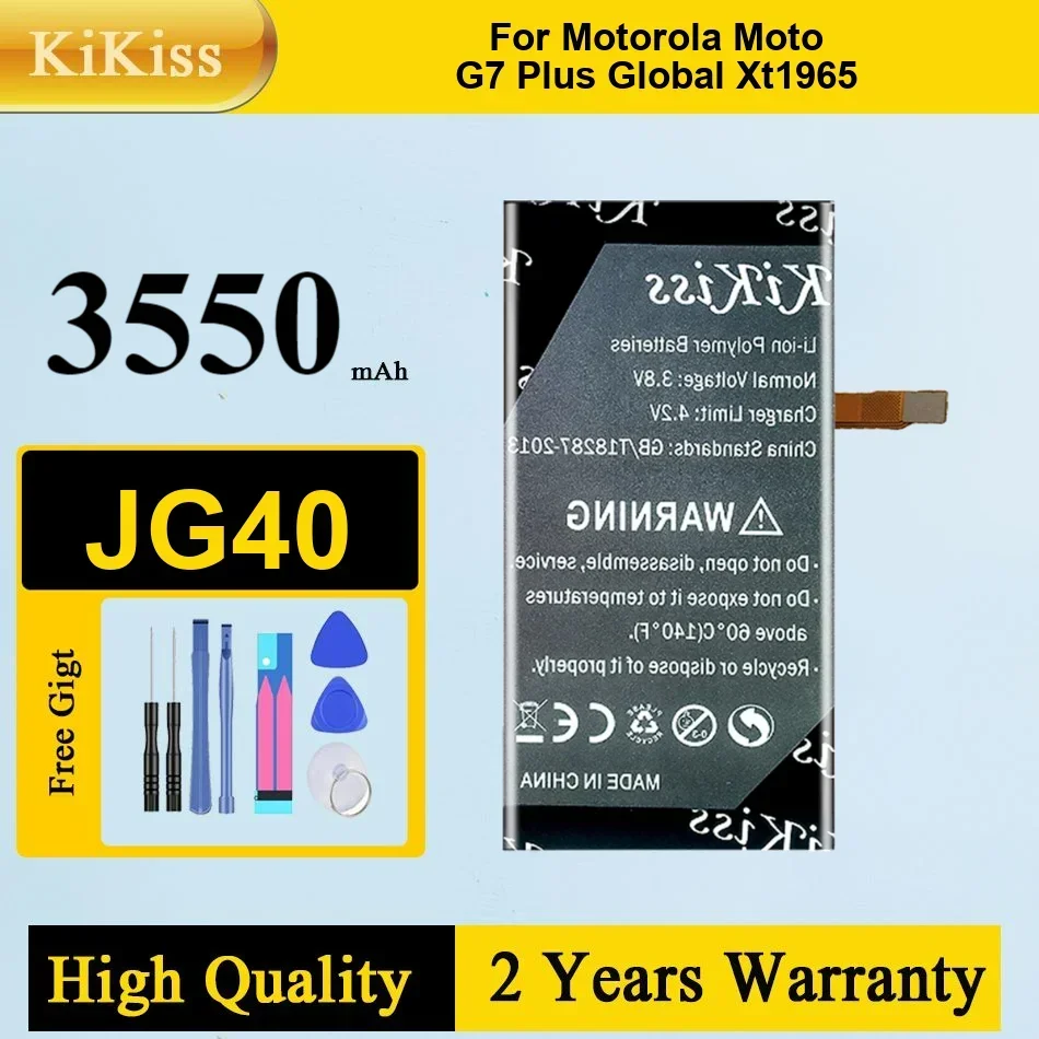 3000mAh Replacement Battery JG40 for Motorola Moto G7 Plus G7Plus Global XT1965 Mobile Phone