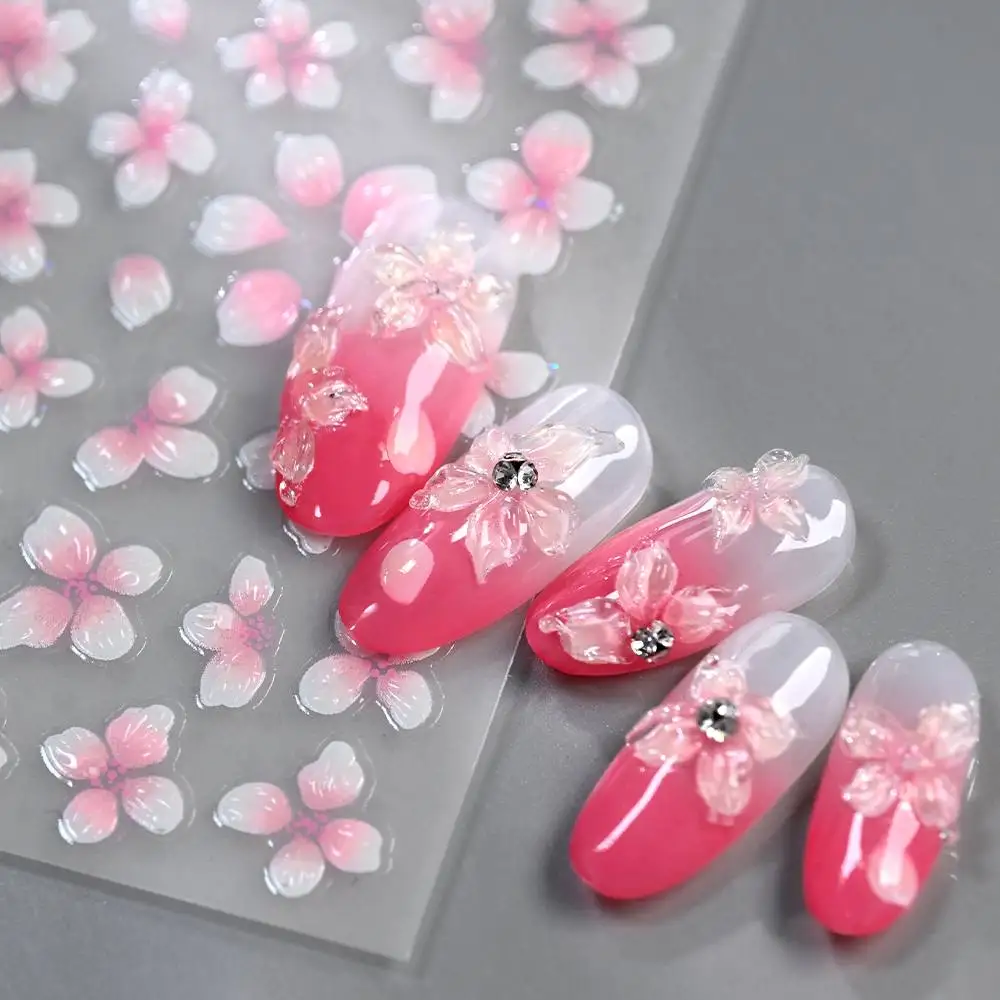 1Pc 3D Raised Ombre Design Nai - Nail Art Ombre Pink recension och pris