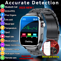 2025 New For Xiaomi Five organ examination Smart Watch Men ECG+PPG Uric Acid Blood Fat Bluetooth Call Sports Health Smartwatches
