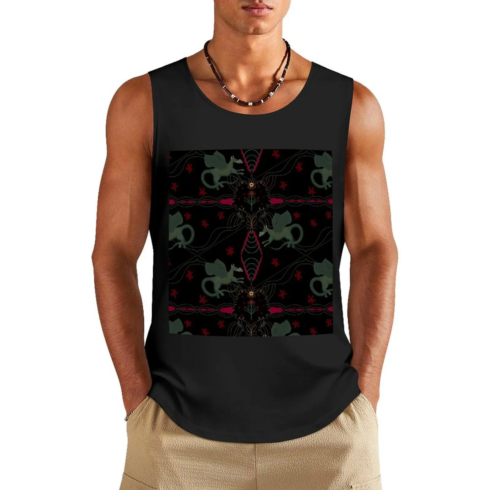 

Dance of the Dragons Tank Top anime gym sports clothes for men Men's gym clothing