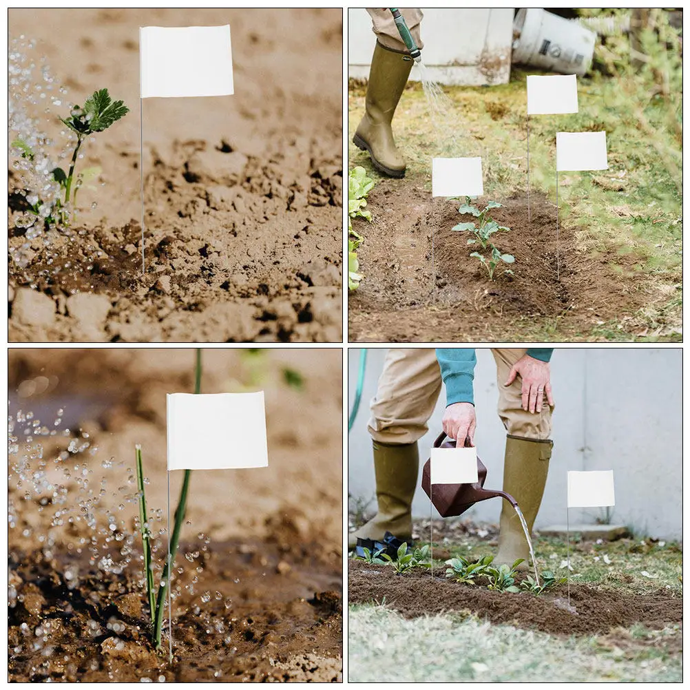 25Pcs Marker Flags Yard Garden Lawn Small Flags Irrigation Survey Property Line Safety Marking Outdoor Yard Sign