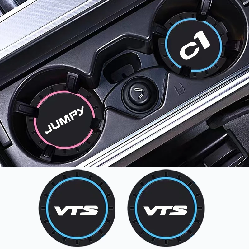 Car Water Cup Slot Anti-Slip Mat  For Citroen Berlingo C1 C2 C3 C4 C5 C6 C8 C-Elysee Jumpy NEMO VTS Xsara Auto accessori