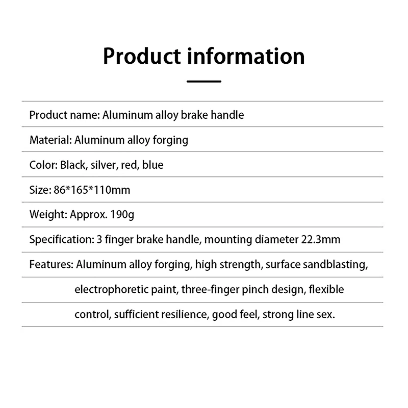 Poignée de frein en alliage d'aluminium pour vélo de montagne, poignée de verrouillage pliante, levier de vitesse de vélo, poignée de frein de course, poignée de frein entièrement en alliage d'aluminium