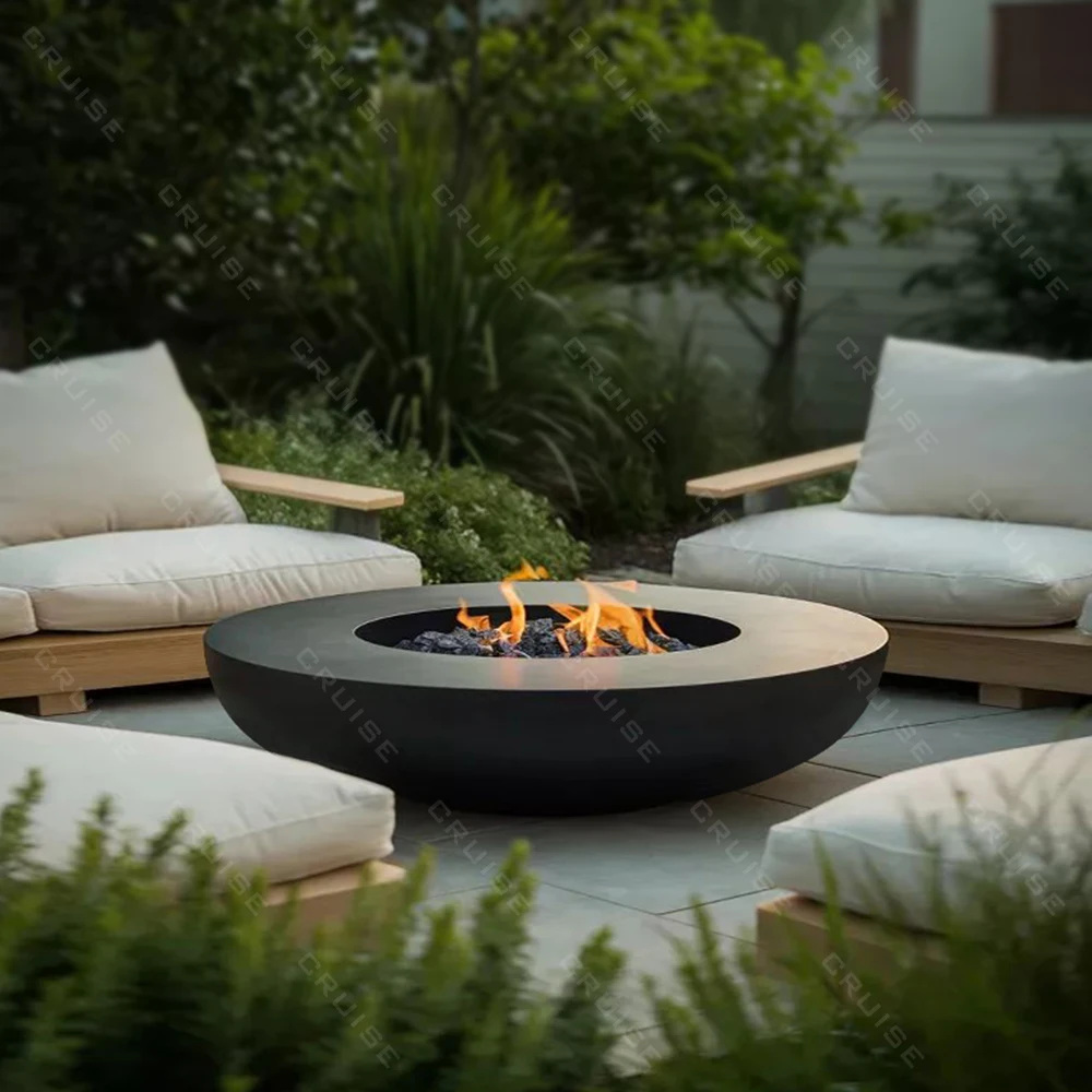 

CRUISE High End Furniture High Quality Garden Outdoor Table Set 80cm Wood Burning/Natural /Furnace Core Firepit Table