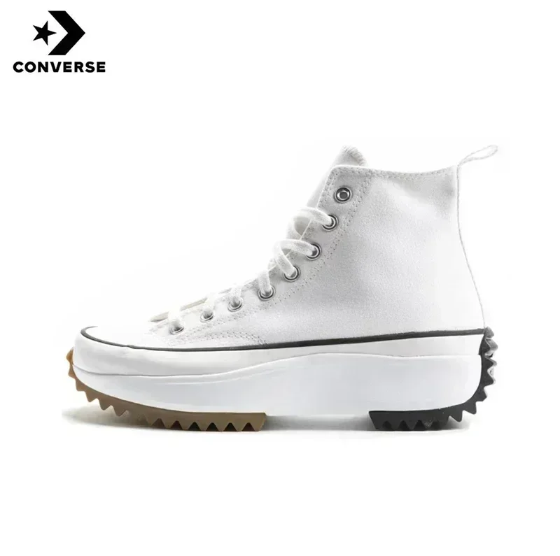 Converse Run Star Hike Men and Women Skateboarding Shoes Outdoor Lightweight Wear-resistant Vintage Sneaker White