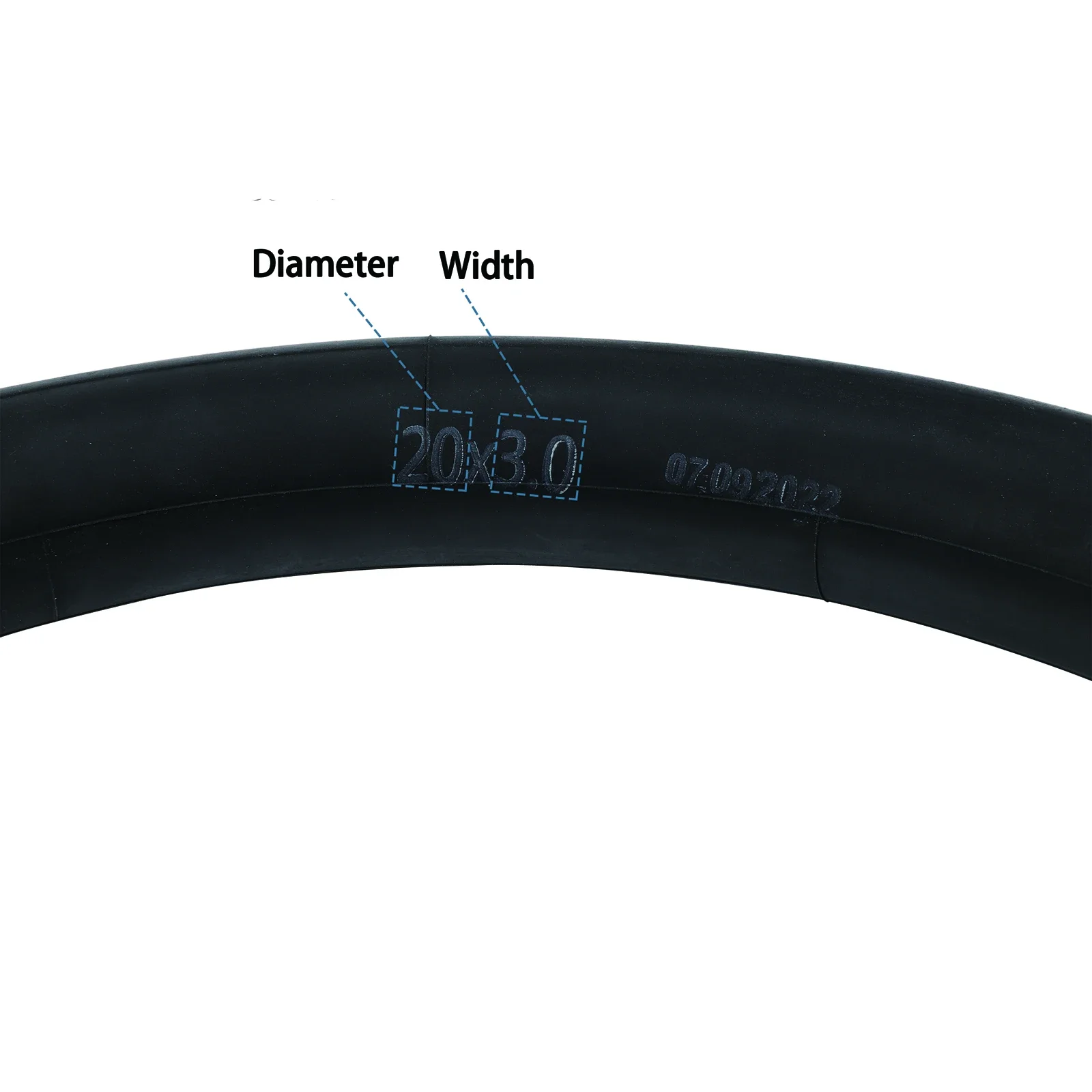 Black Beach Bicycle Inner Tube, 20x3.0, 20x4.0, 24x3.0, 24x4.0, 24x4.0, pneu de bicicleta para motos de neve e bicicletas, ATVs, 2pcs