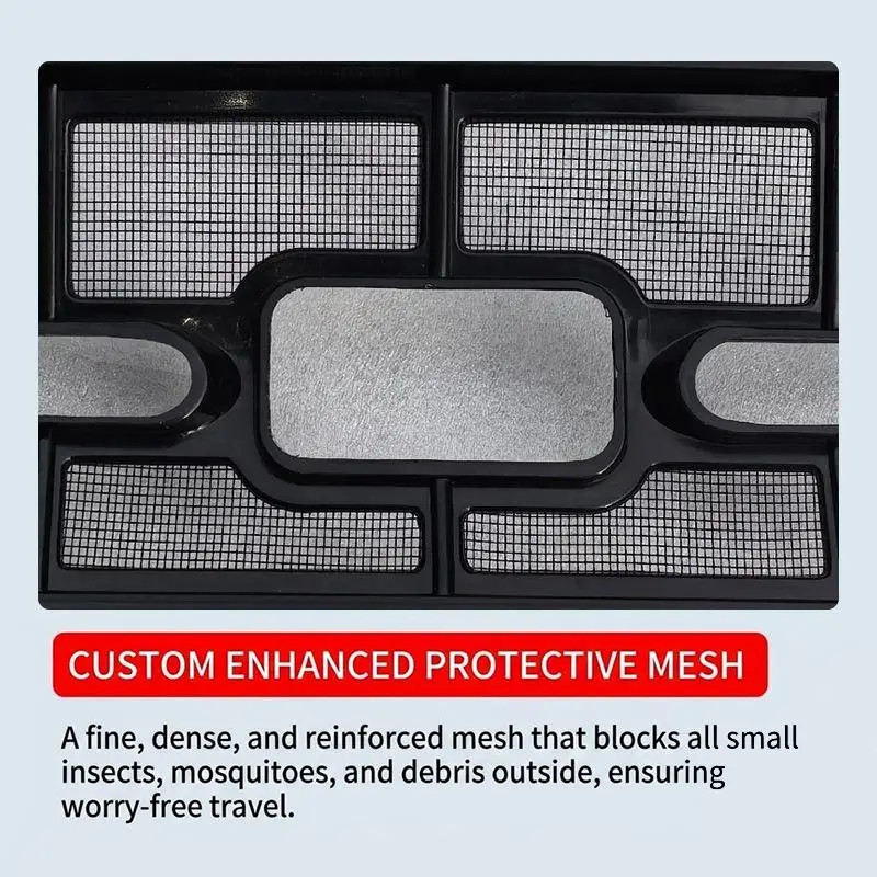 Car Front Grille Insect Proof Mesh Guard Year Round Use Anti Debris Free Air Ventilation Protects Radiator for All Driving Scen