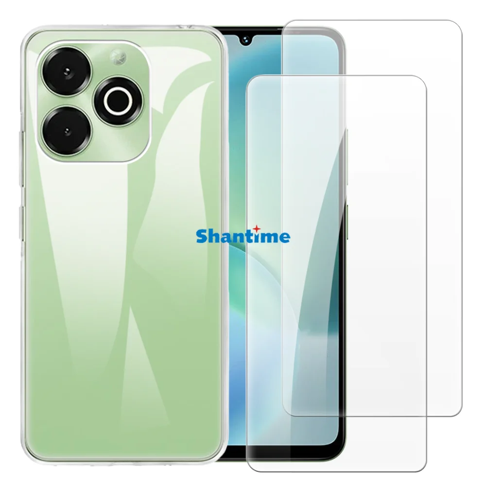 Soft Case + 2 Pack Tempered Glass Screen Protectors for Umidigi G9X 4G Full-Body Protection