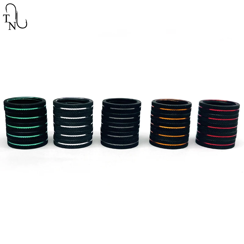 TN40 Reel Seat Ring DIY  Repair Aluminum trim ring 5pcs Nut Trim Ring Fishing Rod Winding Check Component Rod Building Accessory