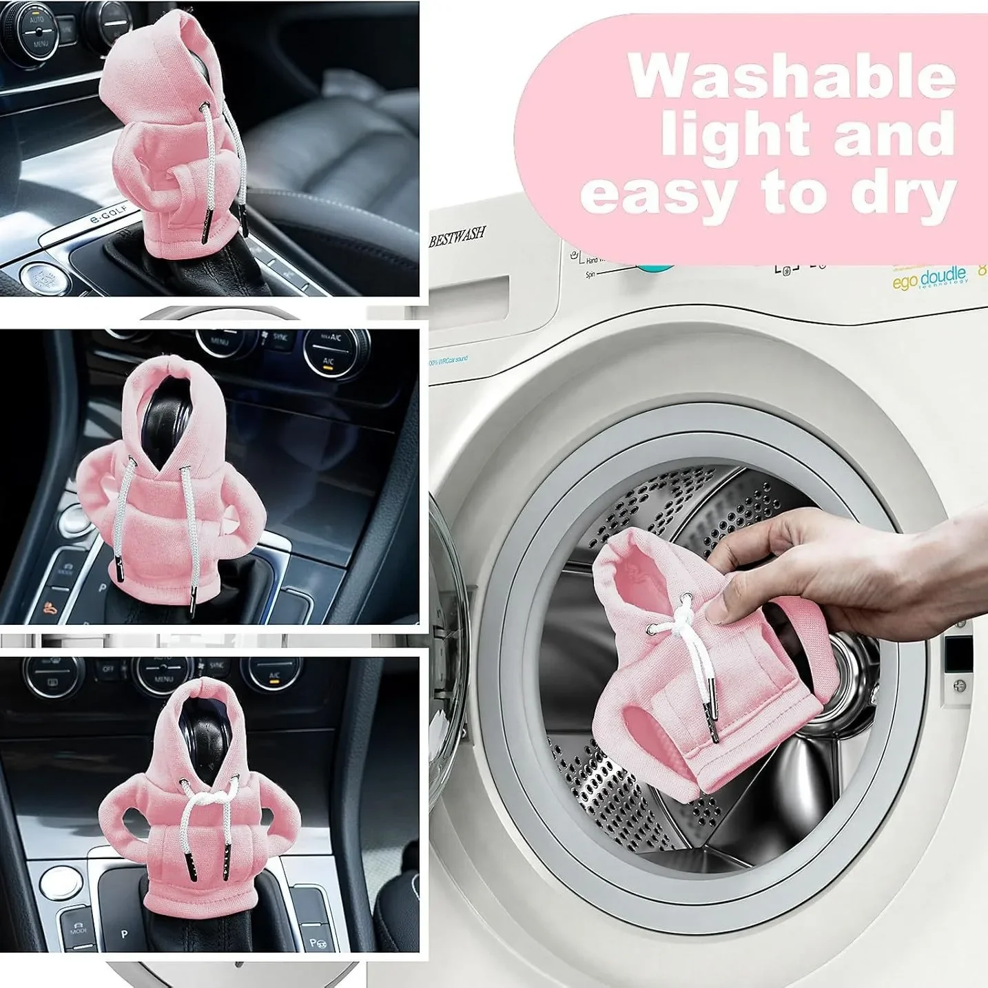 Universal Car Gear Shift Hoodie Cover - Decorative Shift Cover Gear Handle for Manual & Automatic Transmission Interior Accessor