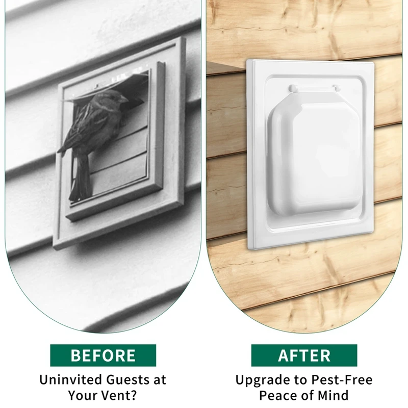 1 Stuk Dubbele Deur Droger Ontluchtingsafdekking Buiten 4 Inch Wit Plastic Plastic In Elke Buitenopening Hoes Zonder Pluisjes Verzamelscherm