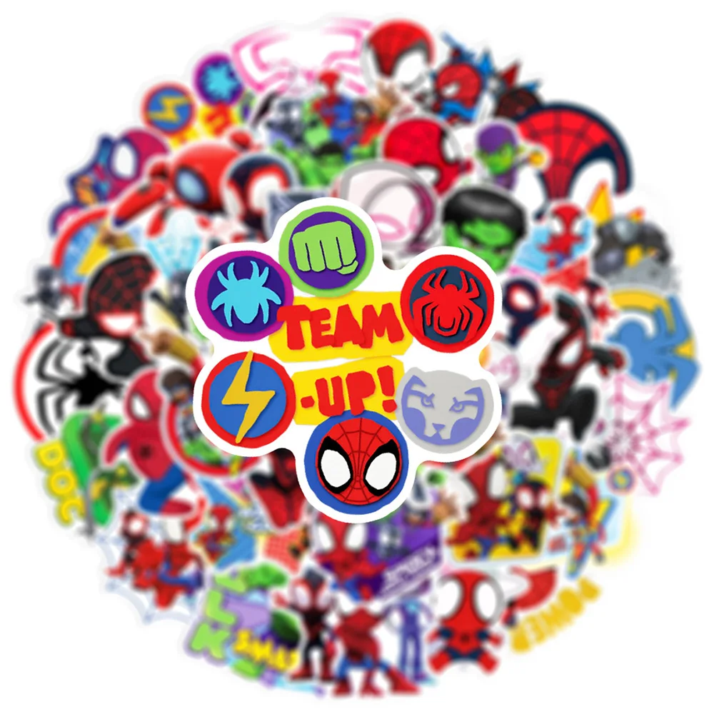 10/30/50PCS New Spider Man Amazing Friends Sticker DIY Guitar Laptop Luggage Skateboard Graffiti Decals Fun for Kid