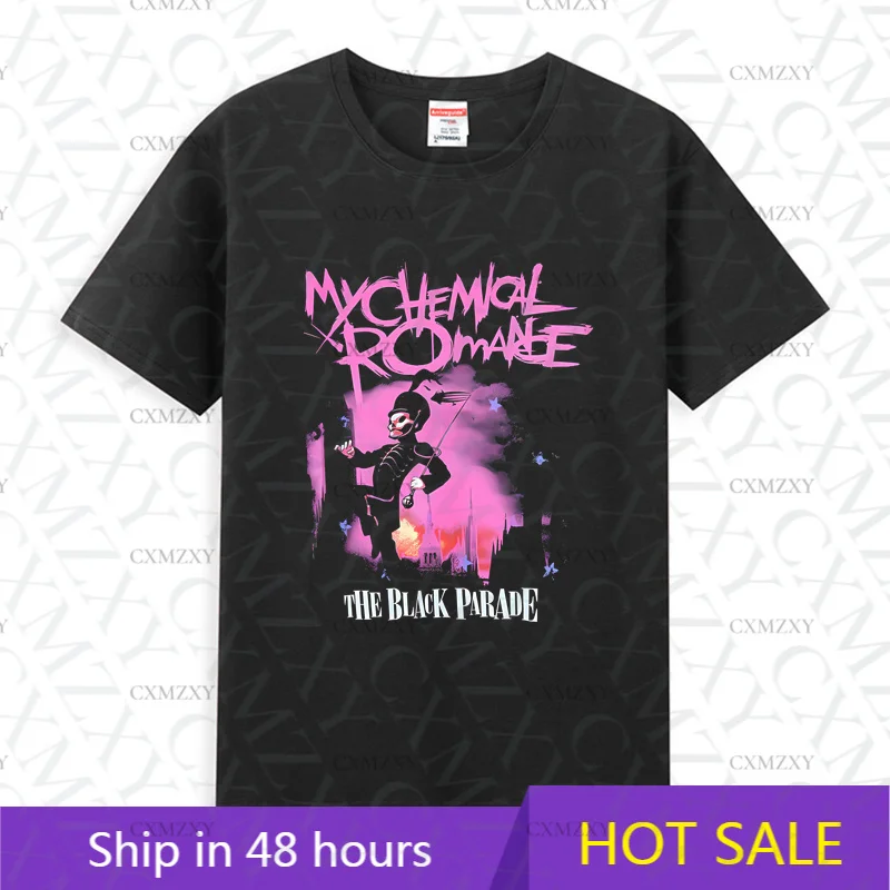 

2025 Men T Shirt Casual My Chemical Romance MCR Parade March Rock Band T-shirt Summer Short Sleeves 100% Cotton S-3XL Cool Tee