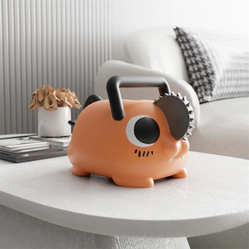 

New Pochita Chainsaw Man Tissue Box Holder Cute Anime Figurine Home Table Decor For Teens Adults Gift Halloween Christmas Cozy