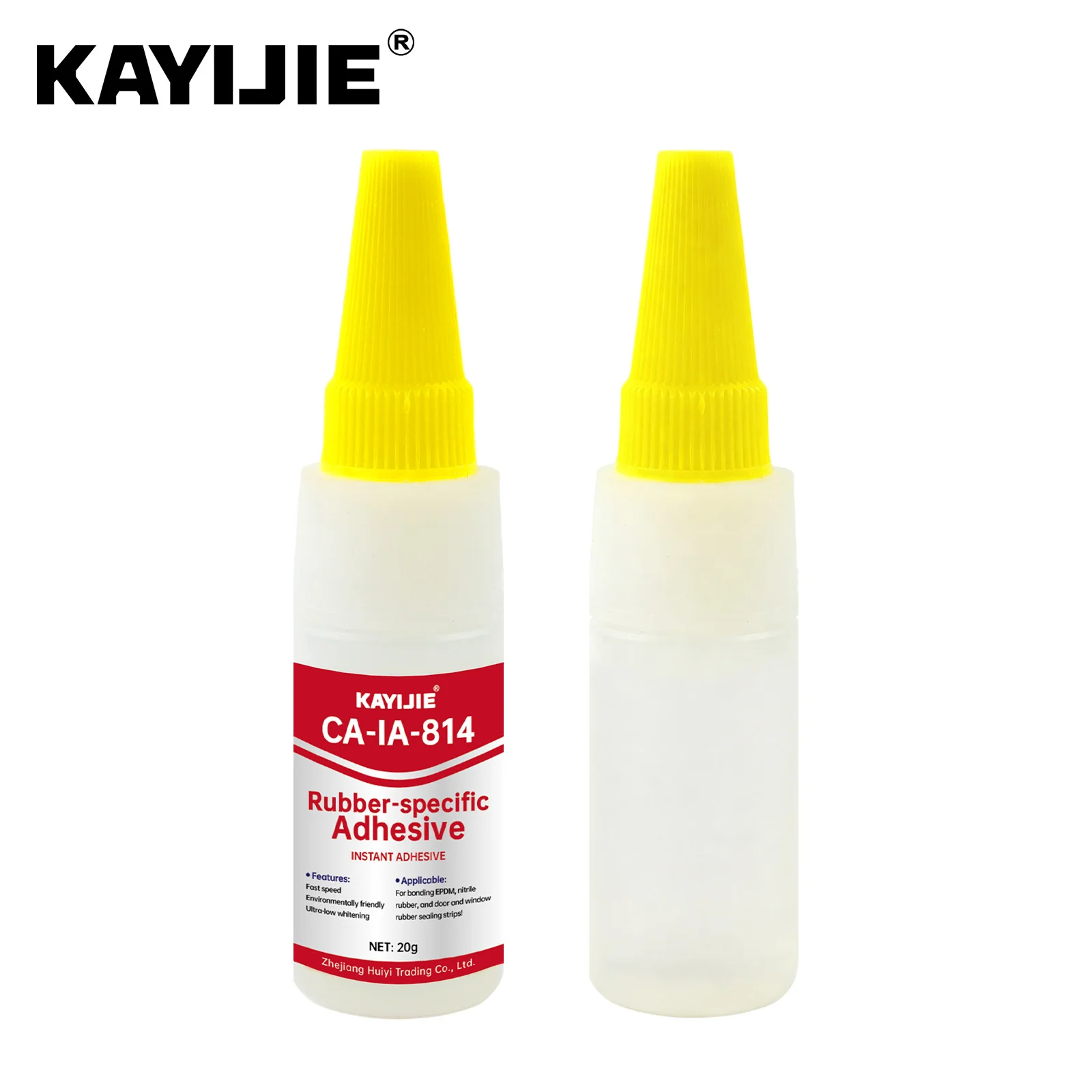 KAYIJIE-CA-IA-814-Strong Instant Rubber Adhesive, No Treatment Needed for EPDM, NBR Rubber & Multi-material Bonding
