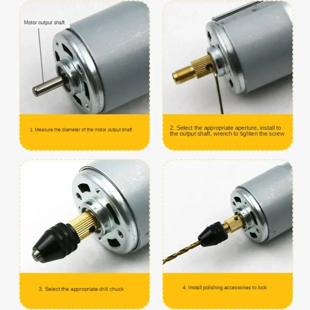 Brand New Chuck Shaft Copper Drill Shaft Collet Shaft Parts Accessories Clips Screw New 23.5mm Length Practical Useful