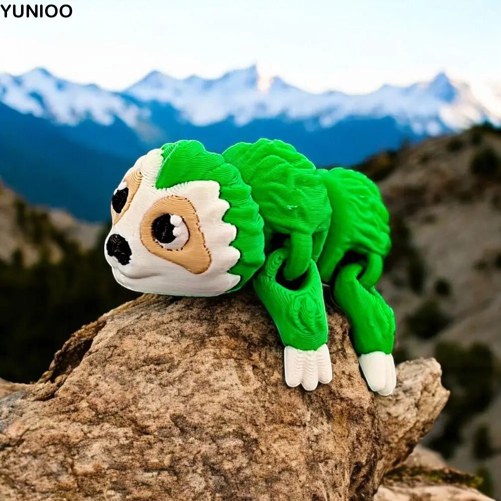 

Movable Joints Mini 3D Printing Sloth Handicraft Realistic 3D Printed Sloth Sculpture Figurine Cartoon 3D Printed Sloth Toy Kids