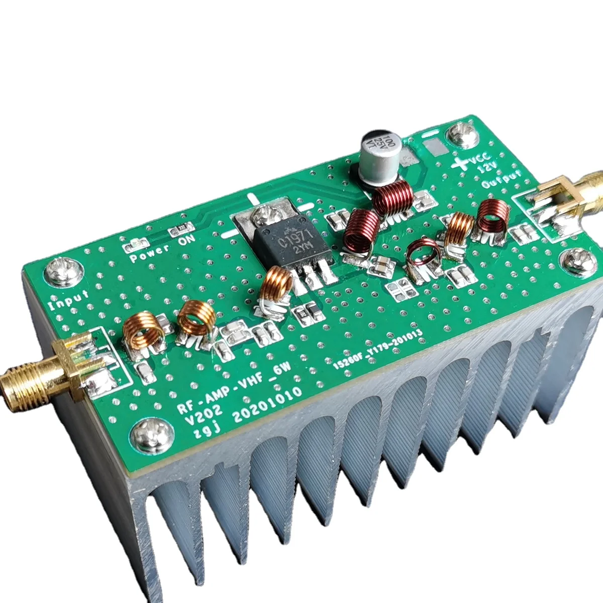 

RF Power Amplifier 6W FM 88-108MHz or 140-170MHz DC 12v for VHF Ham Radio AMP WTIH Heat Sink