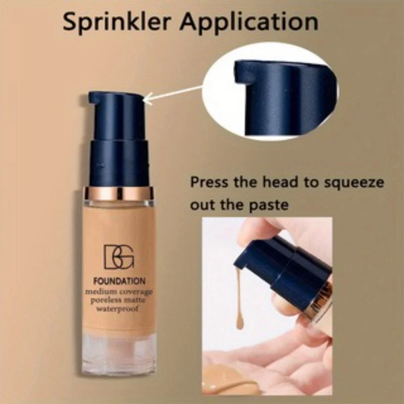 3pcs/Set Foundation Oil-Control Powder and Puff Waterproof Set,Buildable for Covering Dark Circles,Matte Finish, Long Lasting
