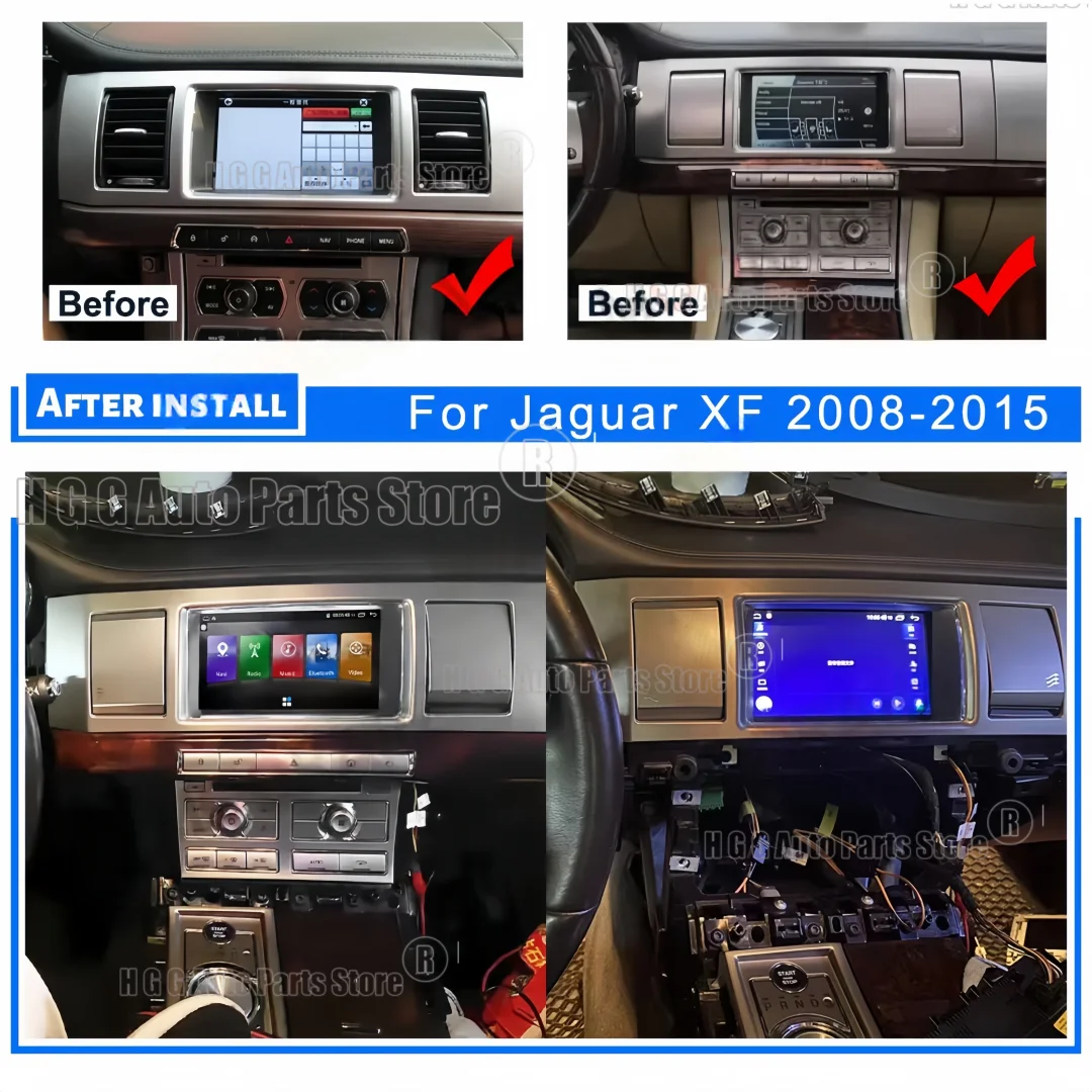 HJ Original Car Style Android 13.0 Works With For Jaguar XF X250 2008 2009-2015 Media Player Carplay Auto Radio Buiilt in DSP