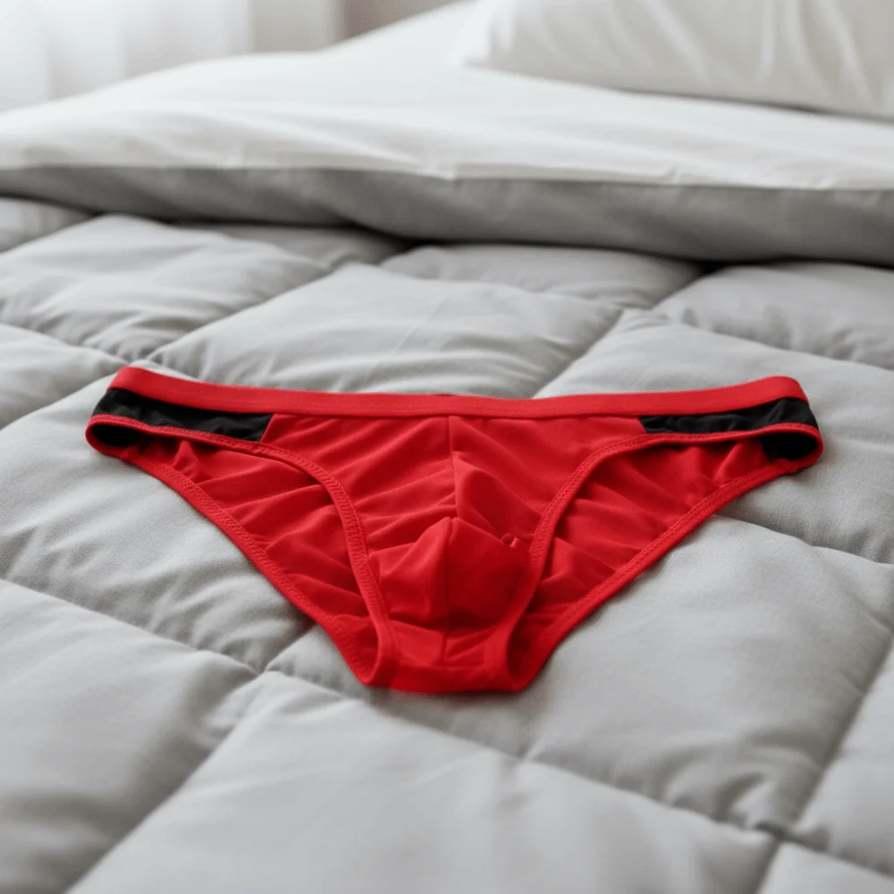 Fashion Lingerie Mesh Triangle Panties Low Waist Transparent Men Thin Briefs Breathable Thin Soft Underwear for Men Daily Wear