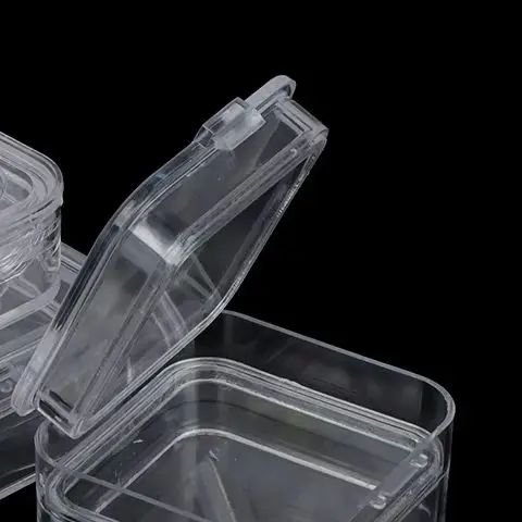 

1PCS Plastic Denture Tooth Box With Film Dental Tooth Box Inside Membrane Tooth Implant Transparent Plastic Box