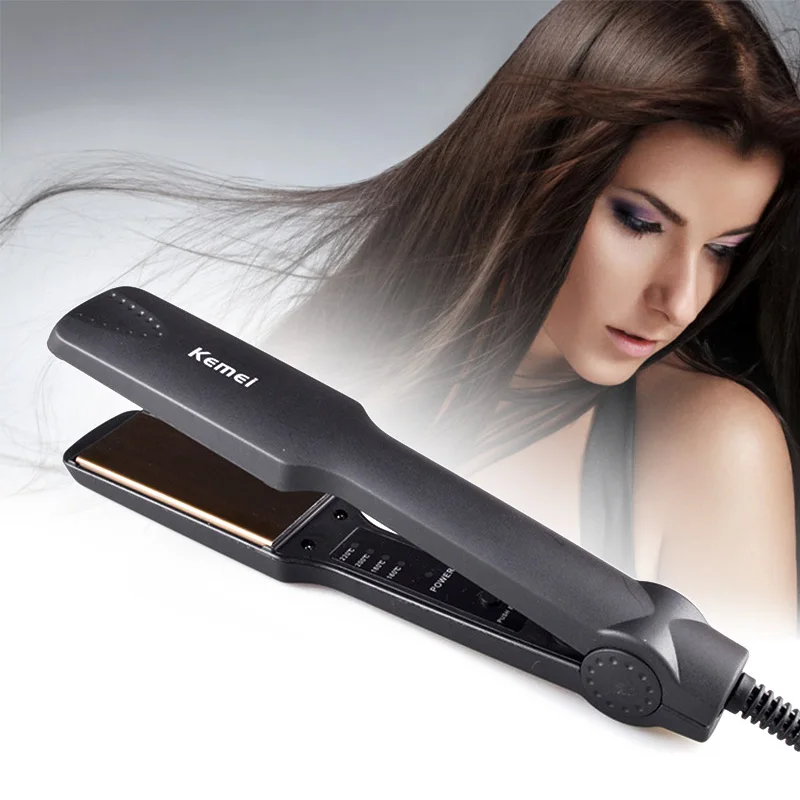 KM-329 Professional Hair Straightener Flat Iron Styling Tools Temperature Control Fashion Style For Shop Home