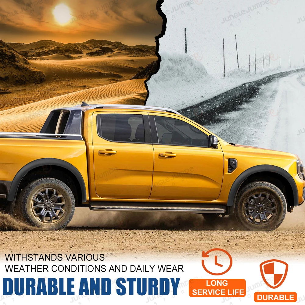 Fender Flares Wheel Arch For Ford Ranger Next Gen 2023 2024 2025 Wildtrak Wildtrak-X with Parking Sensor Car Exterior Accessorie