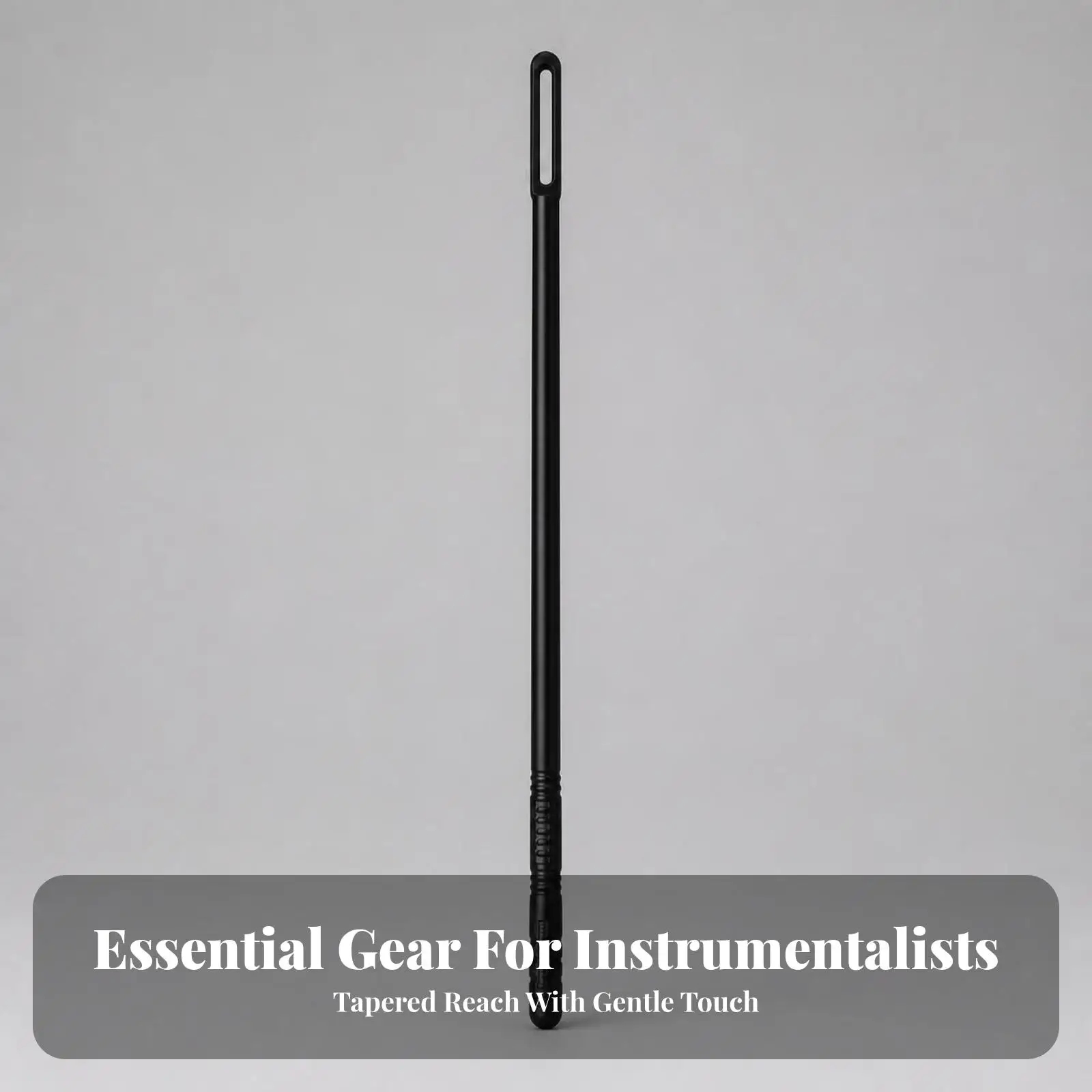 Lightweight Piccolo Cleaning Rod for Flute Piccolo Interior Bore Cleaning Tool with Textured Grip and Hanging Loop