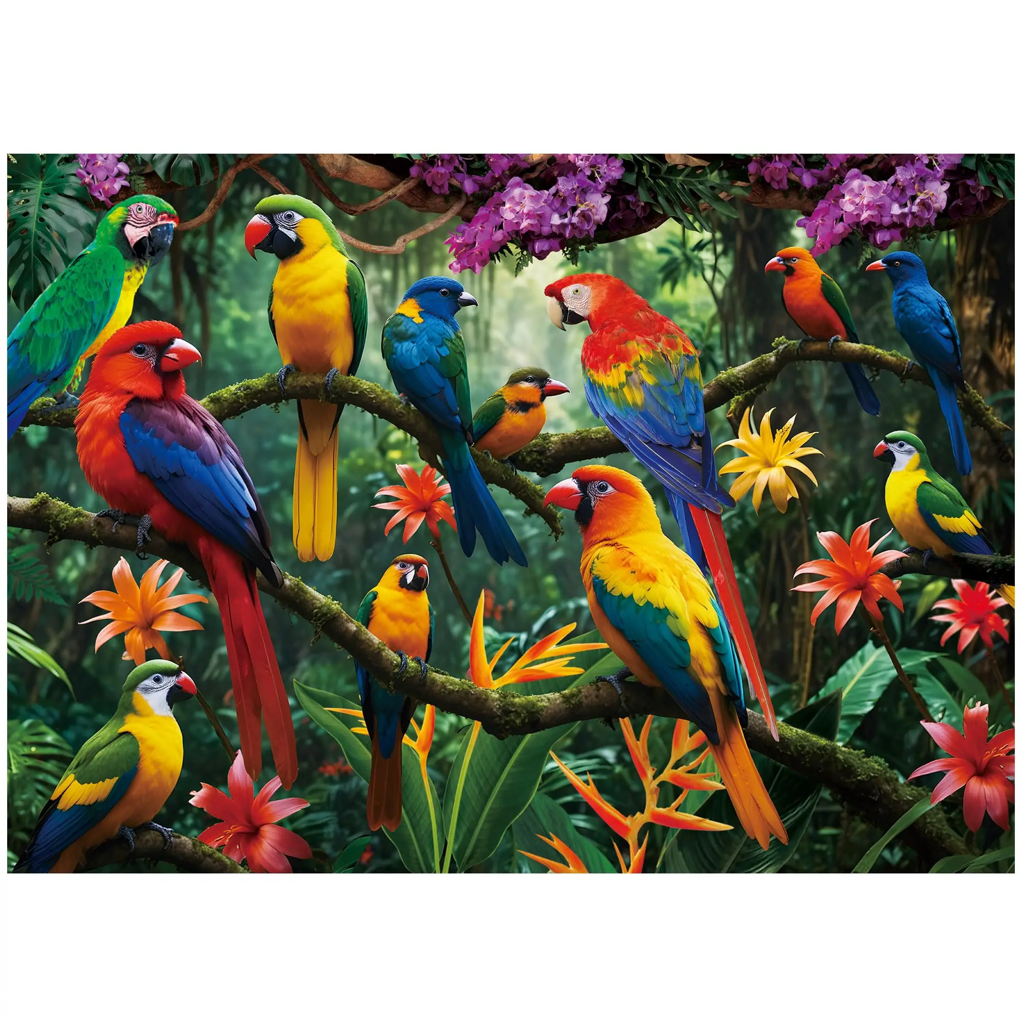 

Parrot Nature Scenery 500/1000/1200/2000 PCS Jigsaw Puzzles Family Activity Games for Gameroom Bedroom Gifts Home Decor