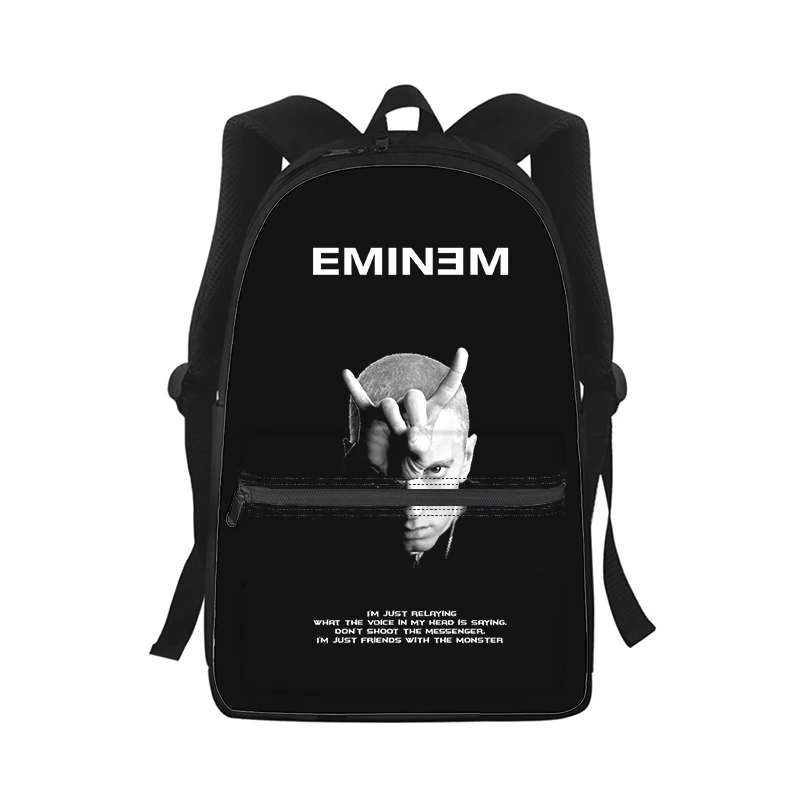 Eminem uomo donna zaino stampa 3D borsa da scuola per studenti di moda zaino per Laptop borsa a tracolla da viaggio per bambini