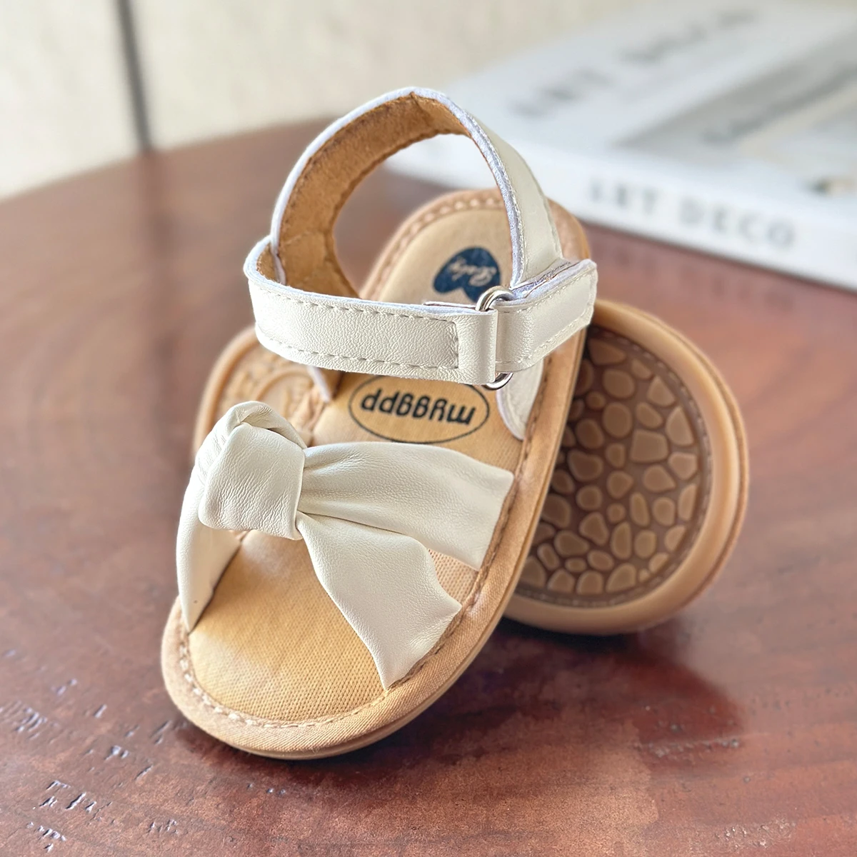 Infant Baby Girl Boy Sandals Comfort Premium Summer Outdoor Casual Beach Shoes with Flower Bowknot Anti Slip Rubber Sole Newborn