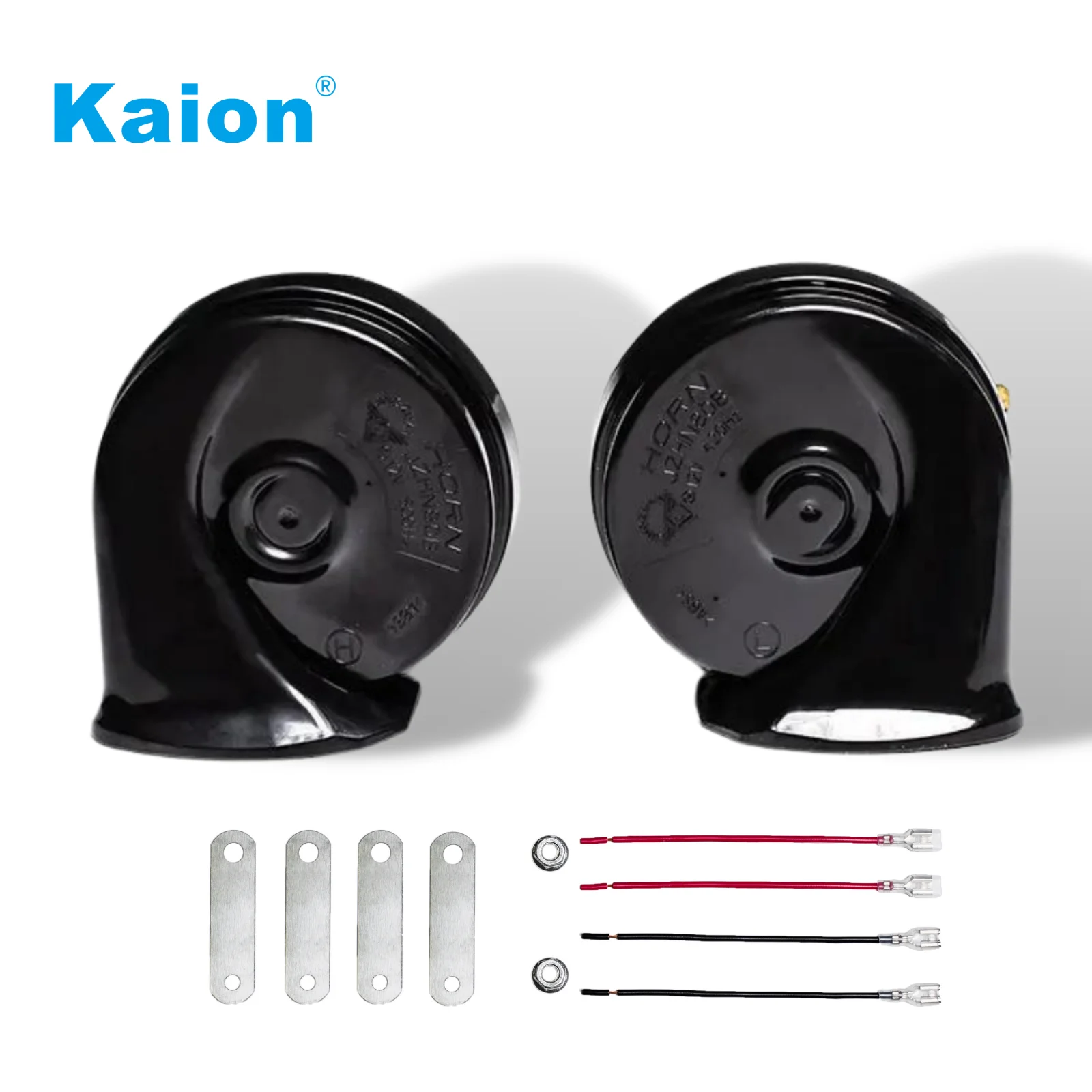 KAION Universal 12V 130DB Super Loud Waterproof Car Snail Air Truck Motorcycle Horn Dual Tone