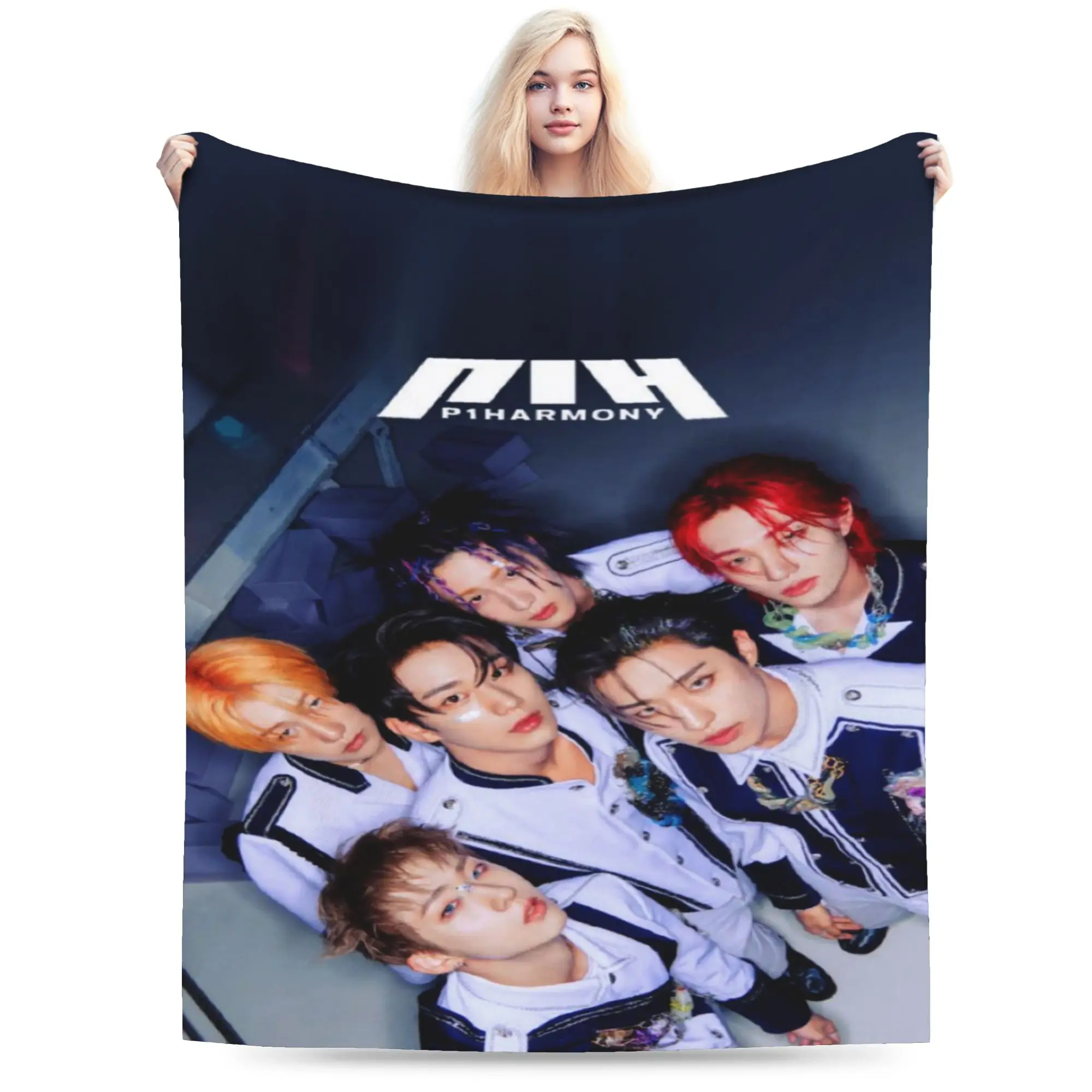 DUH! P1Harmony Kpop Music Album Blanket Super Soft Fleece Relax Gift  Throw Blanket Bedspreads