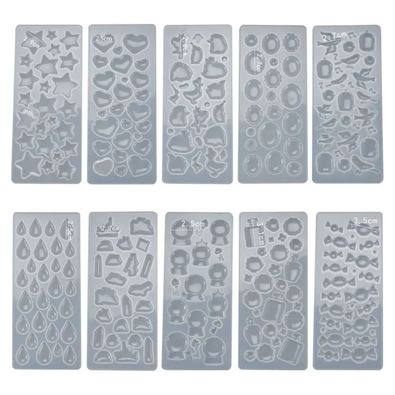 

Handmade Multi-style Earrings Eardrop Danglers Silicone Mould Crystal Epoxy Resin Mold DIY Crafts Jewelry Pendant Mold