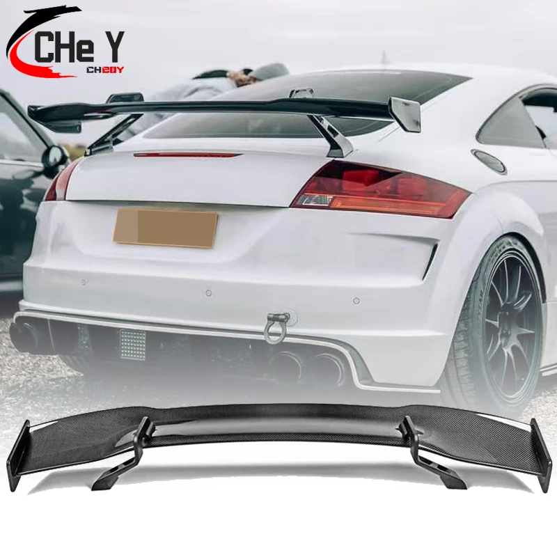 

For Audi Tt Tts Ttrs R8 Mk2 Rear Luggage Lid Spoiler Wing True Carbon Fiber Body Sport Modification Kit