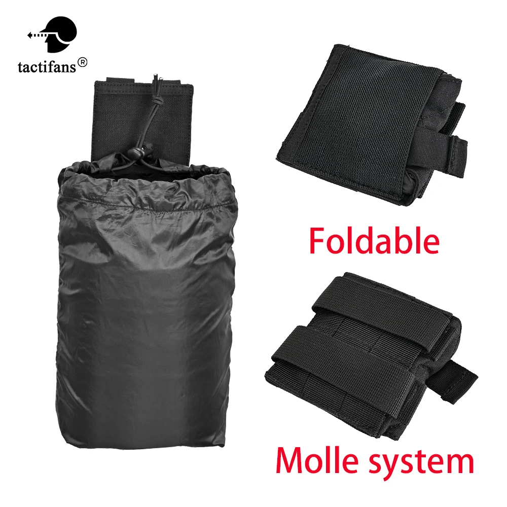 Molle Foldable Ultralight Dump Pouch Speed Mil-grade Elastic Ultra Light Compact Bag Tactical Magazine Pouch Hunting Accessories