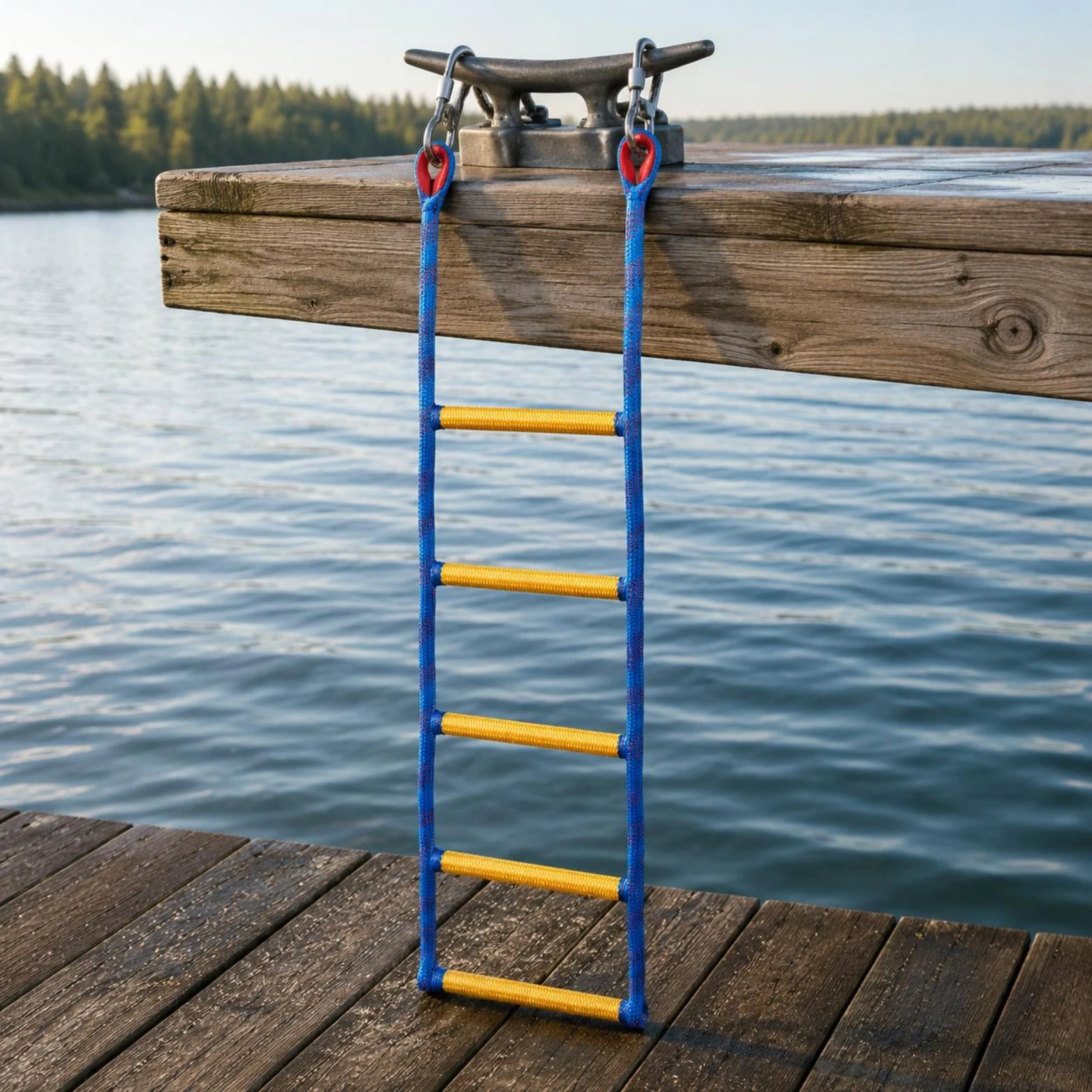 Portable Boarding Rope Ladder Flexible Boat Rope Ladder Watercraft Aid Lightweight Heavy Duty