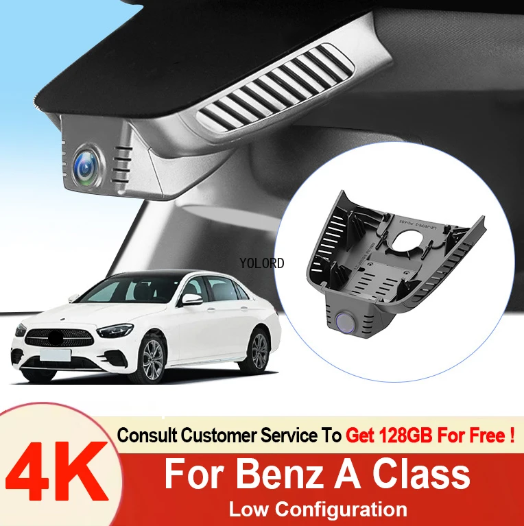 

4K Dash Cam Front 2160P WiFi 24Hrs Packing OEM Style Car DVR for Mercedes Benz A Class Low Configuration A180L A200L 2019-2022