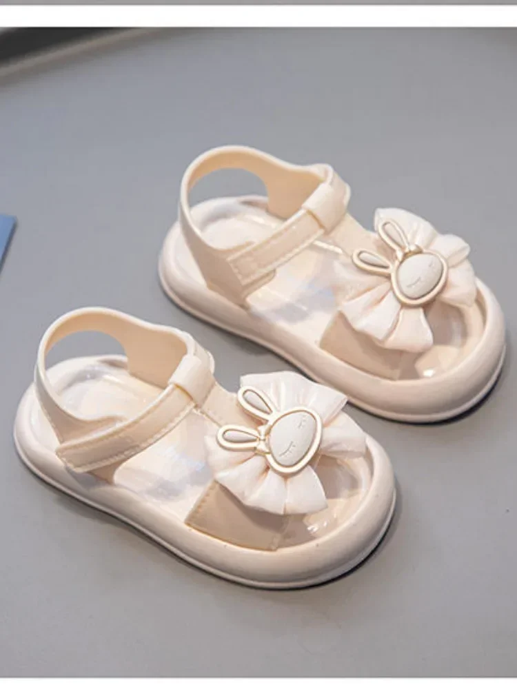 

2025 summer sandals, girls, middle school, children, toe, bunny, bow, toe, sandals