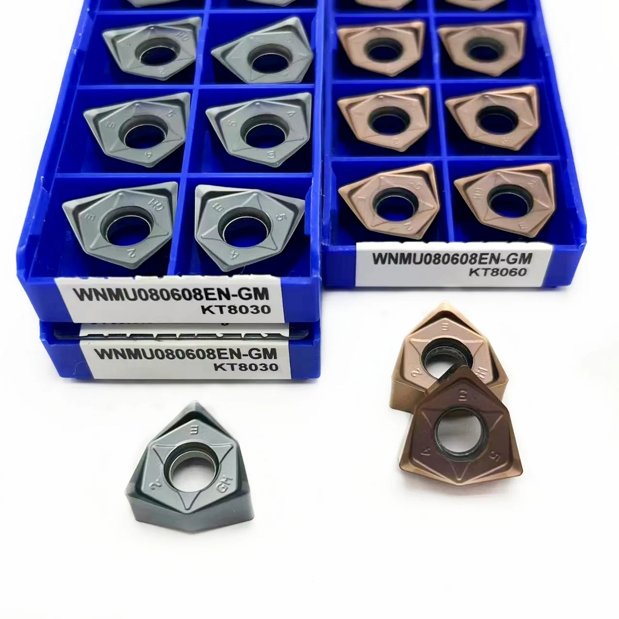 High quality 100% Original WNMU WNMU08 WNMU0806 WNMU080608 WNMU080608EN-GM KT8060 Hexagon Fast Feed Milling Insert Cutting tool