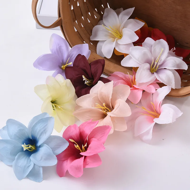 5/10Pcs 9cm Artificial Flowers Heads For Home Decor Wedding Marriage Decoration Fake Flowers DIY Craft Wreath Gifts Accessories