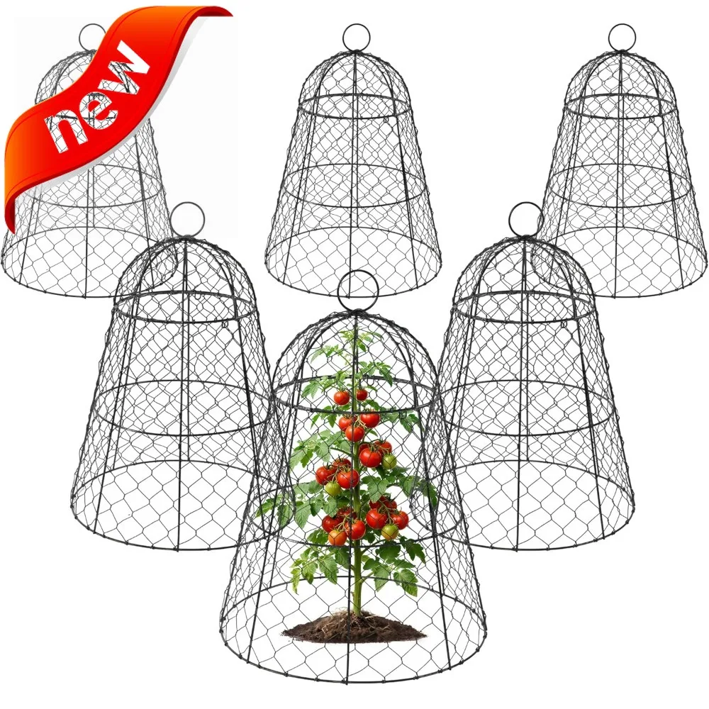 

Сверхмощный садовый клаш из 6 штук, устойчивые к ржавчине металлические клетки для растений для защиты овощей от животных