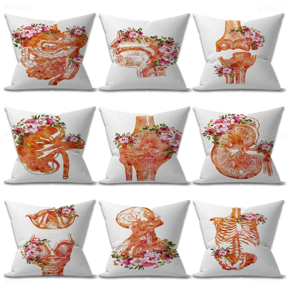 Abstract Medicine Anatomy Cushion Cover Decorative Pillow Sofa Home Decor Case Pillow Cases