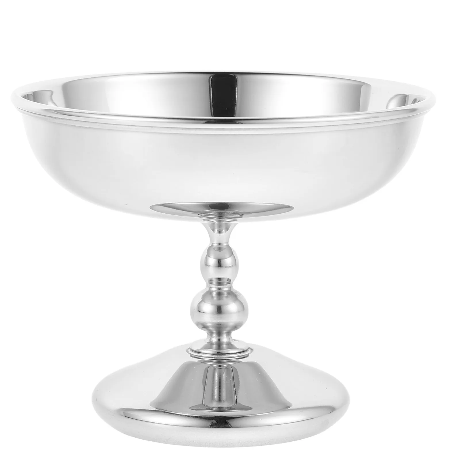 

Винтажные десертные чашки из нержавеющей стали на ножке, элегантные круглые чаши для мороженого, пудинга, йогурта для сервировки стола