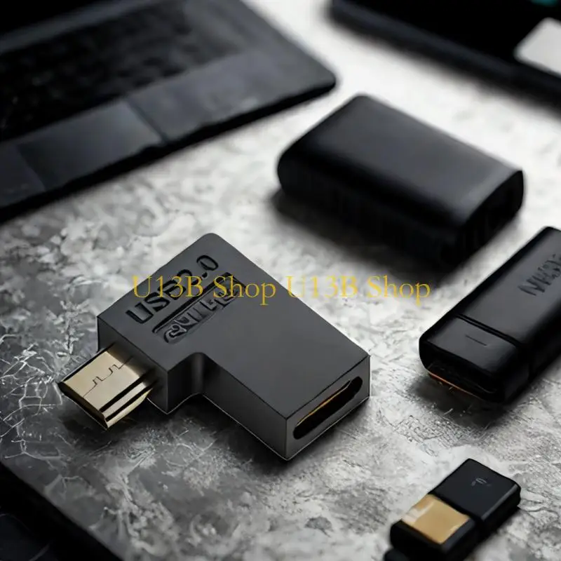 U13B Space Saving 90 Degree Angled USB C to USB Adapter Supports 2A Fast Charging 480Mbps Data Transfer Wide Compatibility