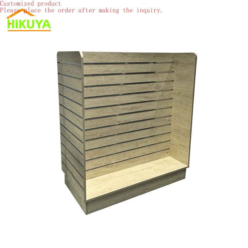 

Custom.HIKUYA Factory Wholesale H Shape Display Double Side Slatwall Gondola for Shopping Store
